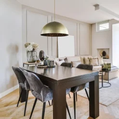 Chique hanglamp mat goud met zwarte binnenzijde></noscript>Straluma Outlet