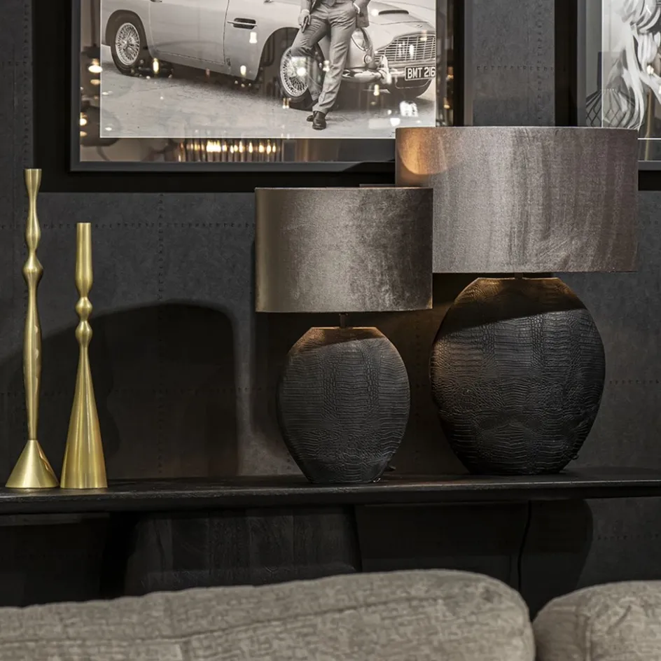 Chique lampvoet Skeld mat zwart exclusief kap>Straluma Online