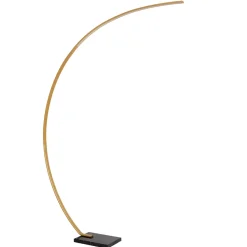 Chique LED vloerlamp goud met zwart marmer>Straluma Discount