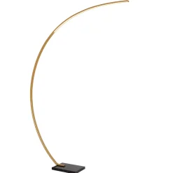 Chique LED vloerlamp goud met zwart marmer>Straluma Discount
