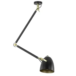 Chique plafondlamp zwart met goud verstelbaar>Straluma Discount