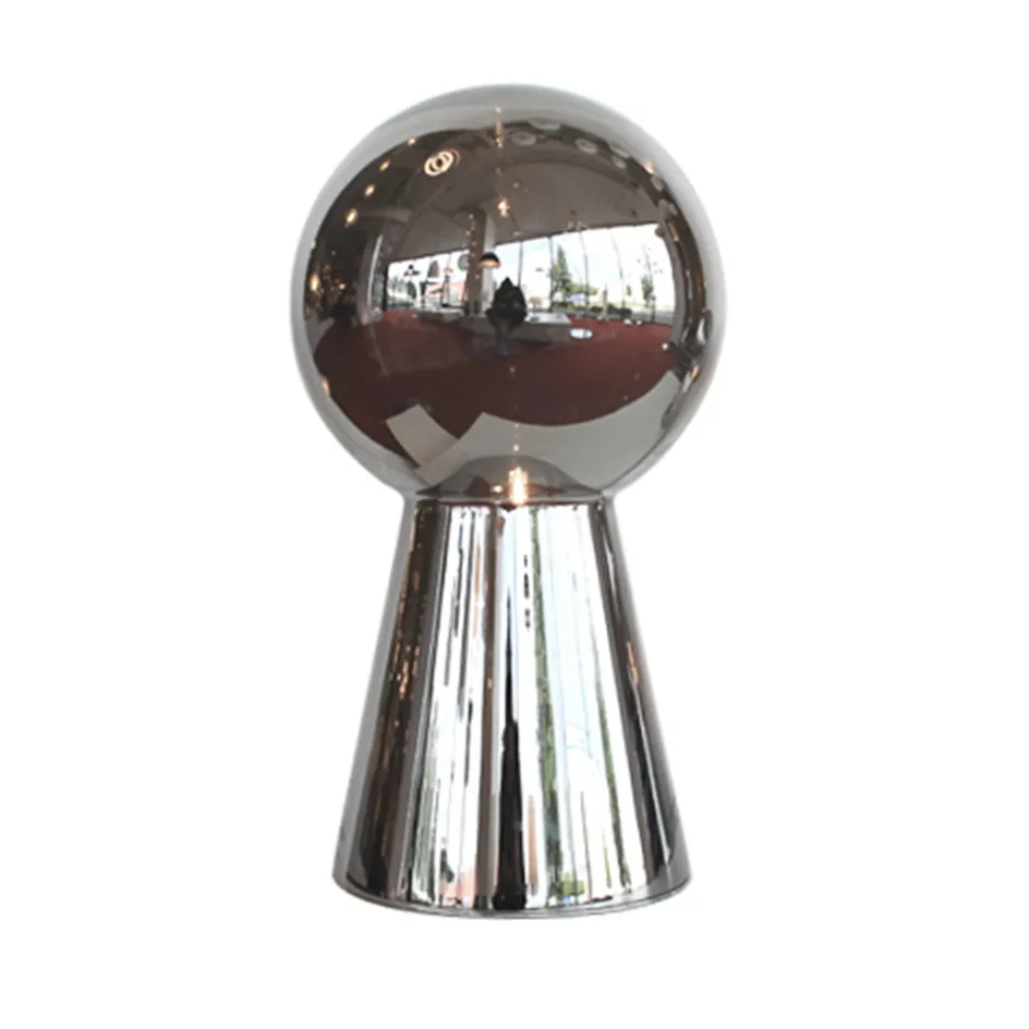 Chique tafellamp donker chroom pion XL>Straluma Discount