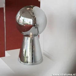 Chique tafellamp donker chroom pion XL><noscript><img width=