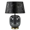 Chique tafellamp zwart/goud met kap>Straluma