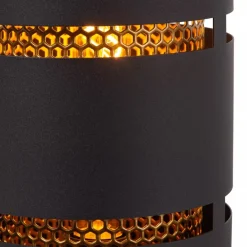 Cilinder tafellamp zwart metaal met goud></noscript>Straluma Sale