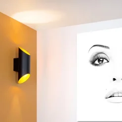 Cilinder wandlamp zwart goud up+down></noscript>Straluma Clearance