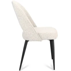 Comfortabele eetkamerstoel grijs met zwarte poot><noscript><img width=