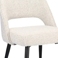 Comfortabele eetkamerstoel grijs met zwarte poot><noscript><img width=