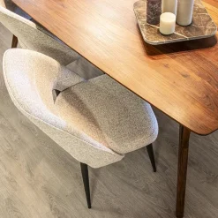 Comfortabele eetkamerstoel grijs met zwarte poot><noscript><img width=