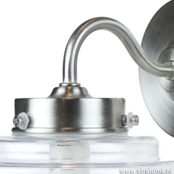 Deco wandlamp staal met helder glas><noscript><img width=