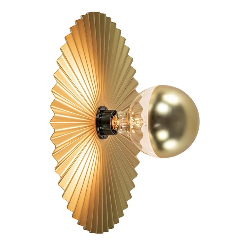 Decoratieve wand/plafondlamp goud met zwart>Straluma Online