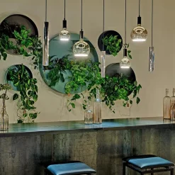 Design hanglamp 7-lichts zwart met nikkel></noscript>Straluma Sale