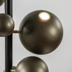 Design hanglamp zwart met platinum bollen 2L></noscript>Straluma