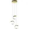 Design LED hanglamp 3-lichts rond goldleaf>Straluma Hot
