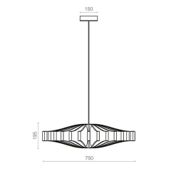 Design LED hanglamp Wheel zwart 75 cm><noscript><img width=