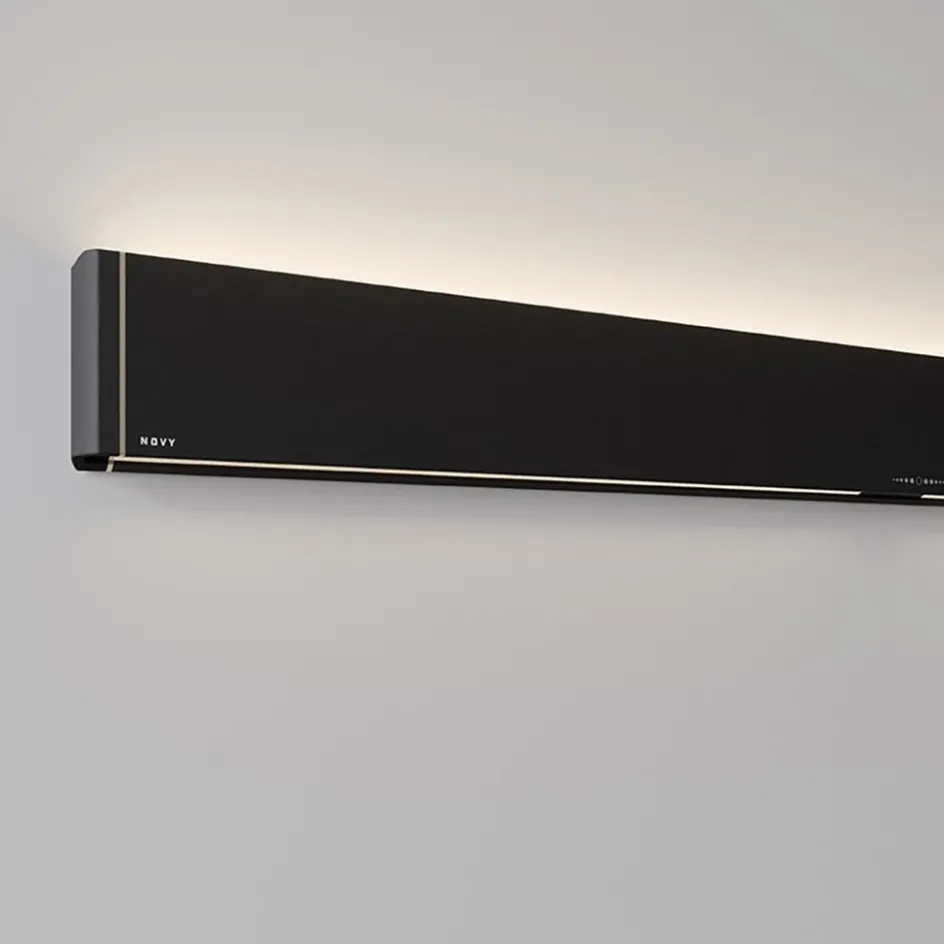 Design LED wandlamp zwart met Gesture Control 90 cm>Straluma Clearance