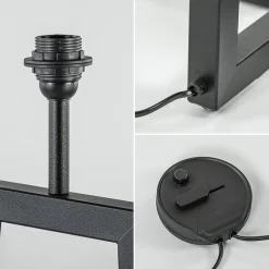 Design vloerlamp mat zwart frame exclusief kap></noscript>Straluma Hot