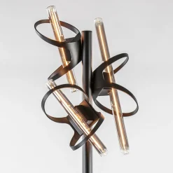 Design vloerlamp mat zwart metaal inclusief LED></noscript>Straluma New