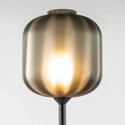 Design vloerlamp zwart met mat zwarte glazen kap></noscript>Straluma Clearance