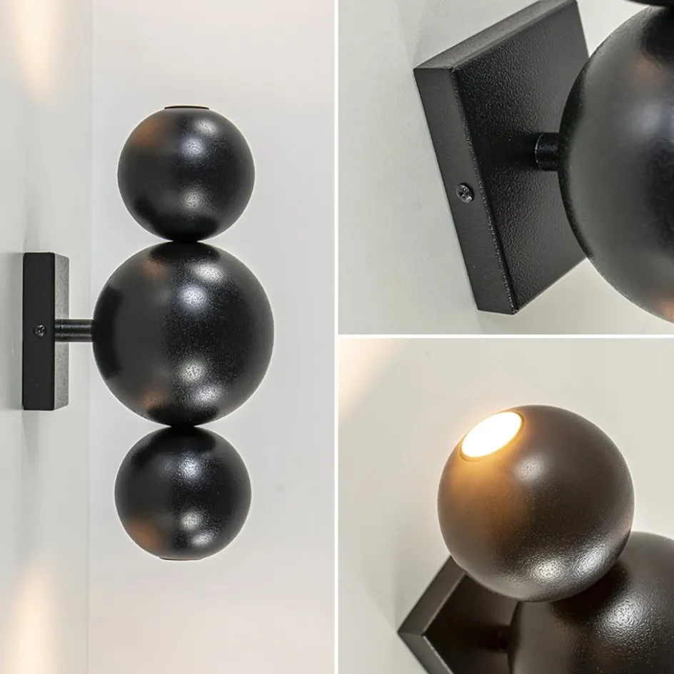 Design wandlamp textured black inclusief LED>Straluma