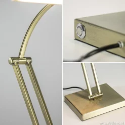 Dimbare LED bureaulamp brons verstelbaar></noscript>Straluma Online