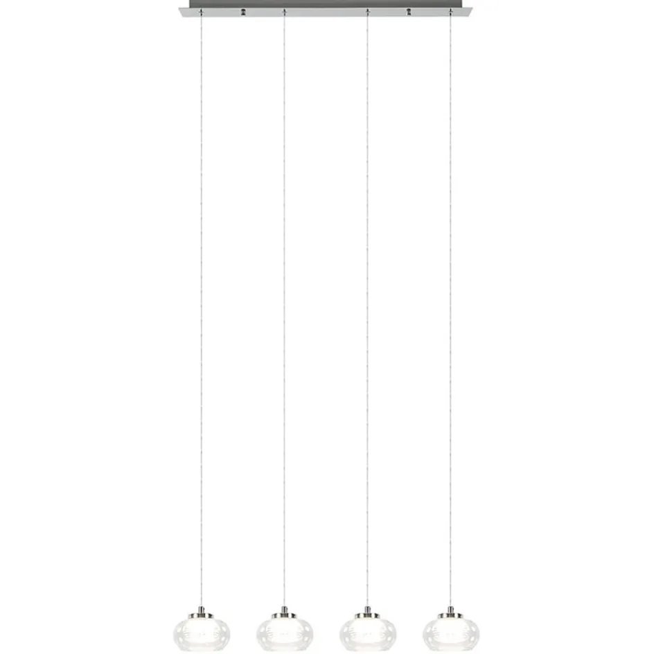 Dimbare LED hanglamp chroom met helder glas>Straluma Outlet