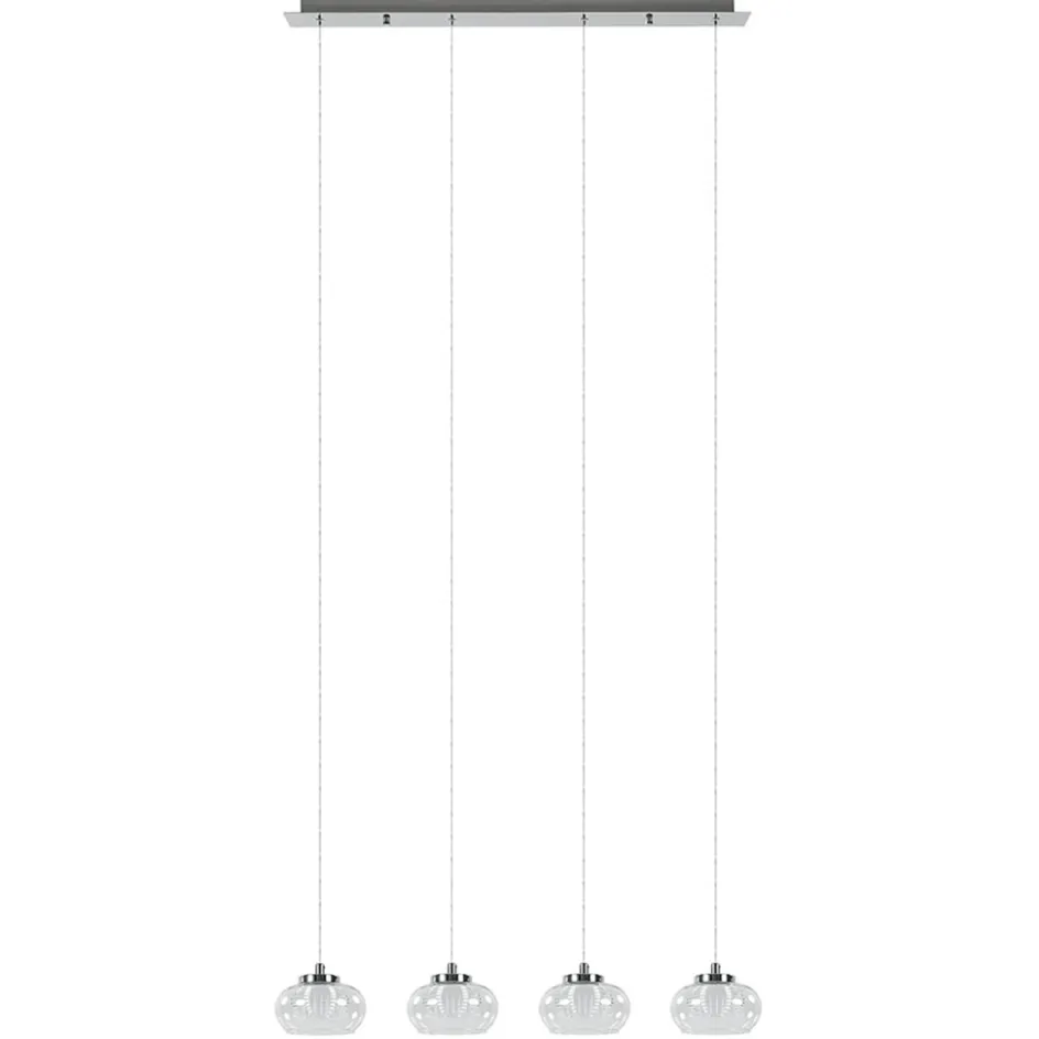 Dimbare LED hanglamp chroom met helder glas>Straluma Outlet