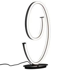 Dimbare LED tafellamp mat zwart ovaal>Straluma Sale