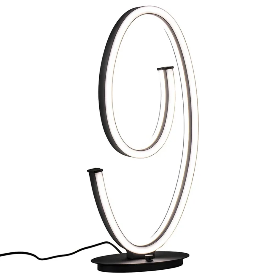 Dimbare LED tafellamp mat zwart ovaal>Straluma Sale