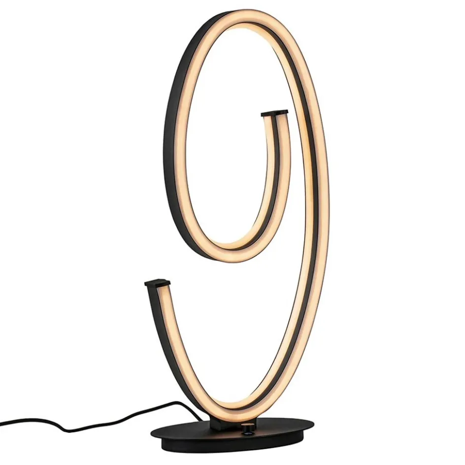 Dimbare LED tafellamp mat zwart ovaal>Straluma Sale