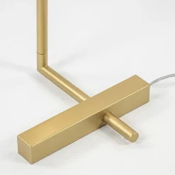 Dimbare LED vloerlamp met verstelbare kap goud><noscript><img width=