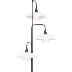 Dimbare LED vloerlamp zwart met witte schotels></noscript>Straluma