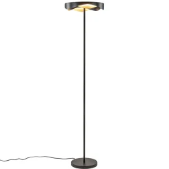 Dimbare LED vloerlamp zwart met goud>Straluma Clearance