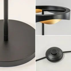 Dimbare LED vloerlamp zwart met goud></noscript>Straluma Clearance