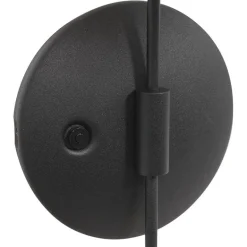 Dimbare LED wandlamp zwart met witte schotel><noscript><img width=