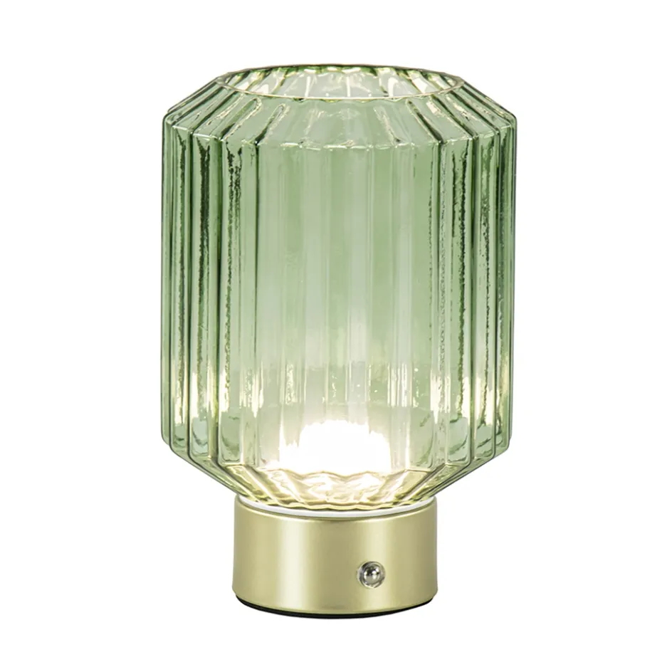 Dimbare tafellamp op batterij groen/goud>Straluma New