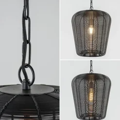 Draad hanglamp Adeta mat zwart Ø31 cm><noscript><img width=