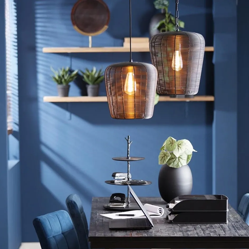 Draad hanglamp Adeta mat zwart Ø31 cm>Straluma Discount