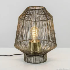 Draad tafellamp Vitora antiek brons>Straluma Sale