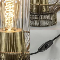 Draad tafellamp Vitora antiek brons></noscript>Straluma Sale