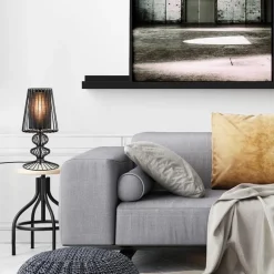 Draad tafellamp zwart met cilinder kap></noscript>Straluma Clearance