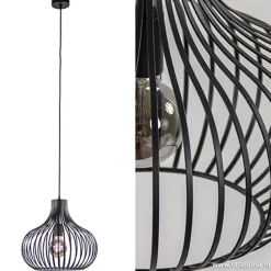 Draadhanglamp medium zwart 38cm></noscript>Straluma Best