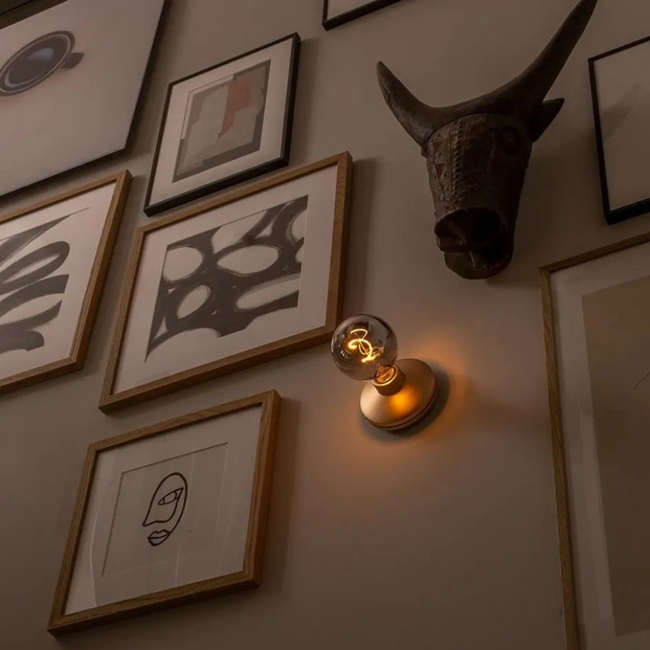 Draadloze wandlamp oplaadbaar goud met smoke>Straluma Outlet