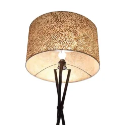 Driepoot schelpen vloerlamp zwart met bruin en goud></noscript>Straluma