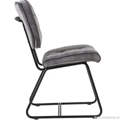 Eetkamerstoel velours grijs met zwart><noscript><img width=