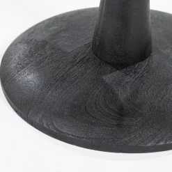 Eetkamertafel ronde glazen plaat zwart met mango houten voet></noscript>Straluma Hot