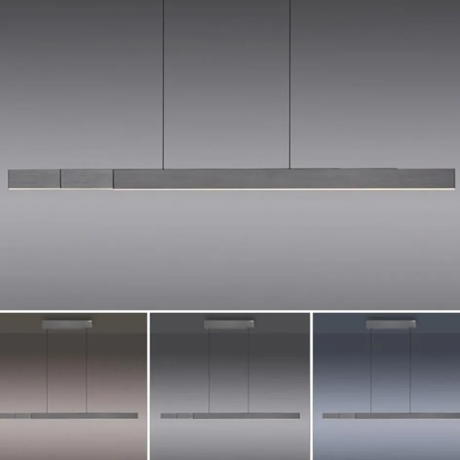 Elektrisch verstelbare LED hanglamp grijs dimbaar>Straluma