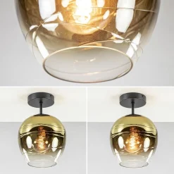 Glazen plafondlamp gold gradient met zwart><noscript><img width=