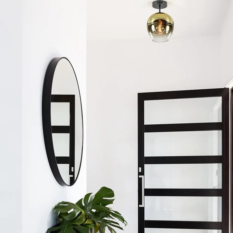 Glazen plafondlamp gold gradient met zwart>Straluma Discount