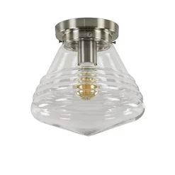 Glazen plafondlamp helder Art Deco>Straluma Discount